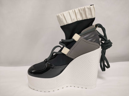  CHANEL G35284 Logo Engraved Coco Mark Wedge Sole 36C Other Shoes