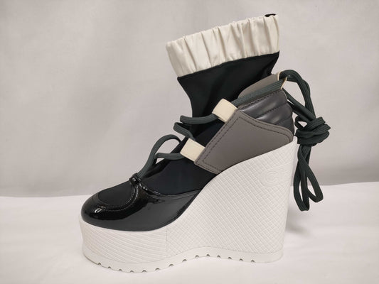  CHANEL G35284 Logo Engraved Coco Mark Wedge Sole 36C Other Shoes