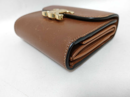 CELINE Trim Off Leather Wallet