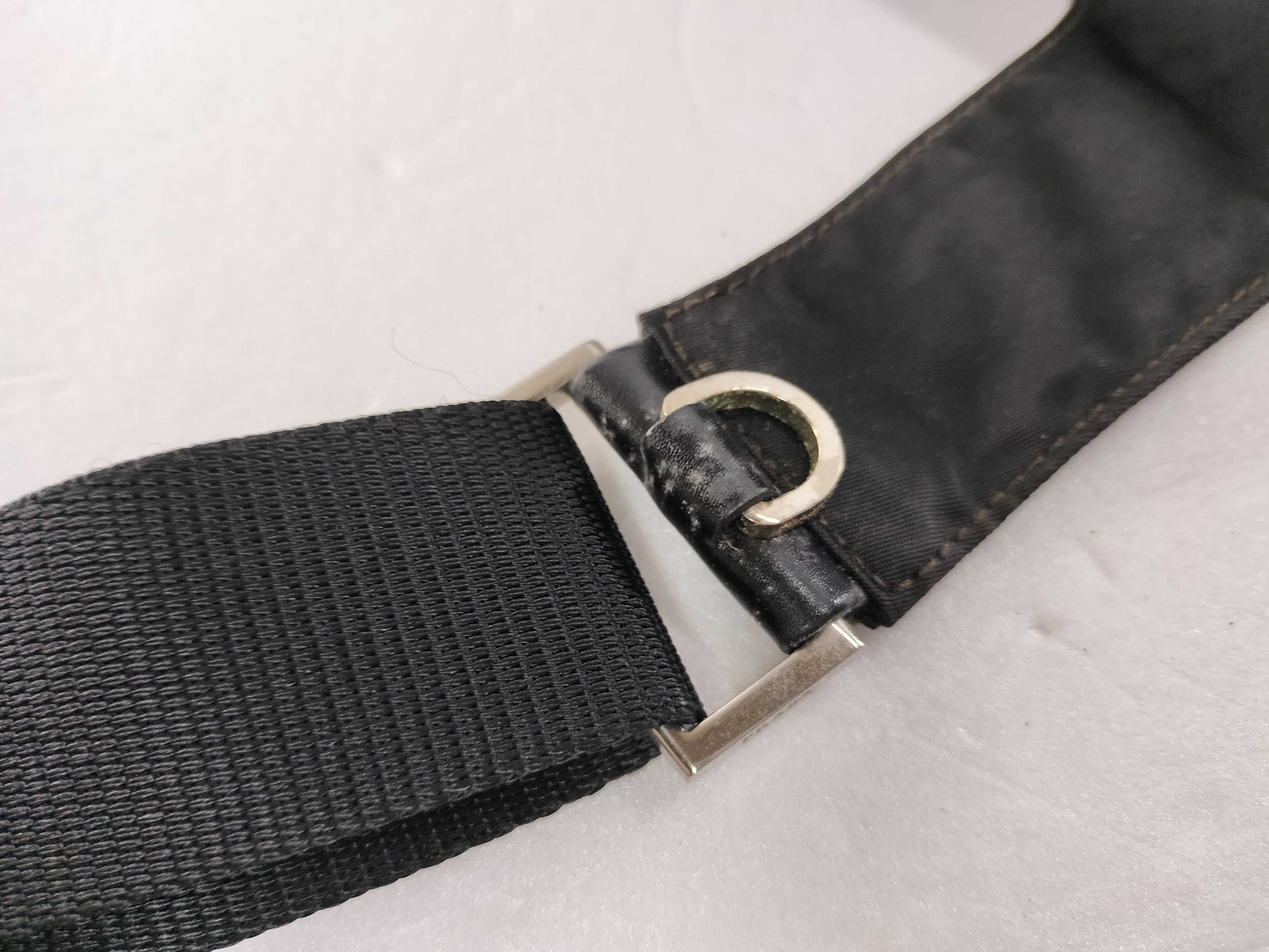 PRADA nylon body bag with triangle logo shoulder bag