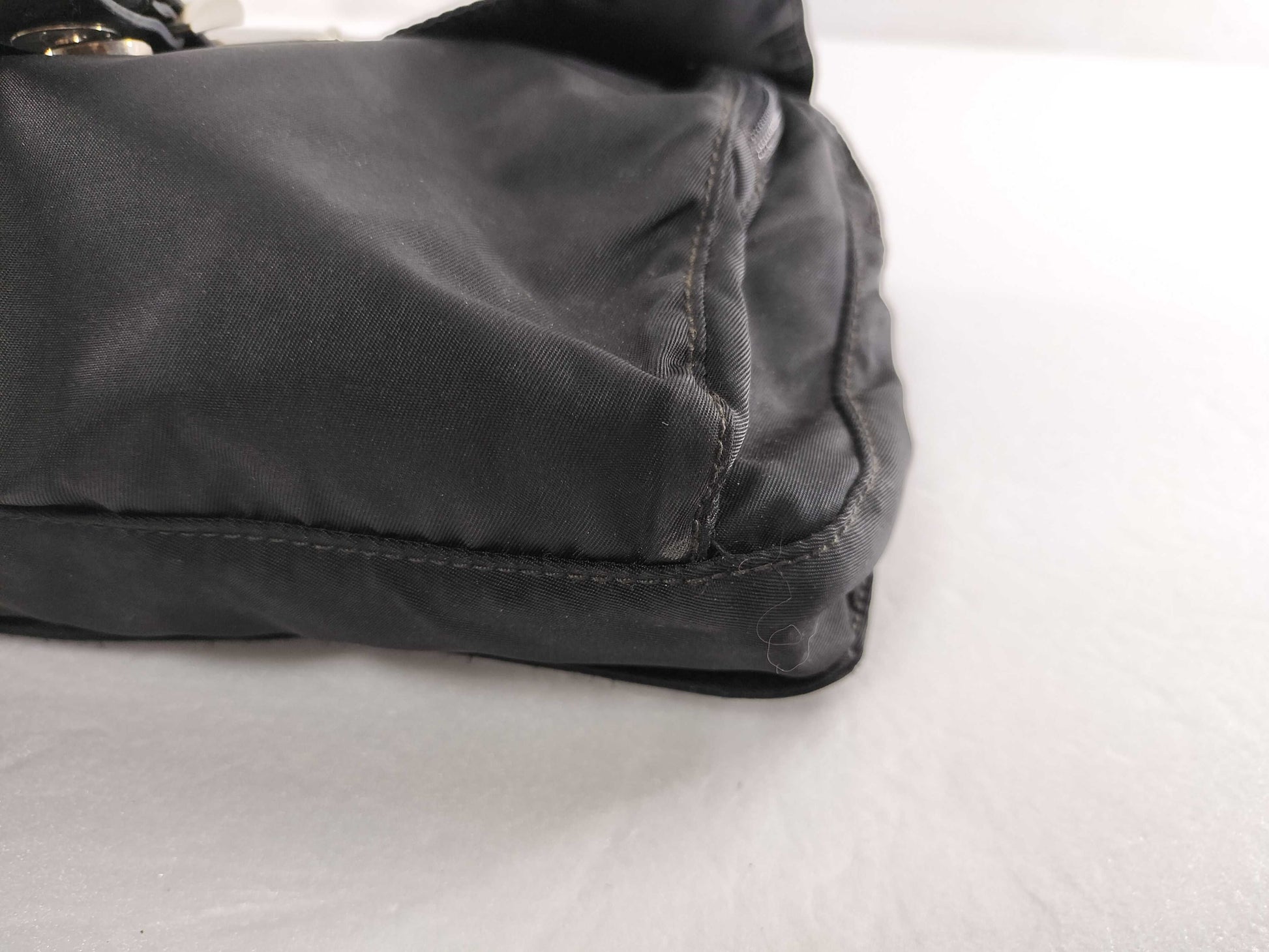 PRADA nylon body bag with triangle logo shoulder bag