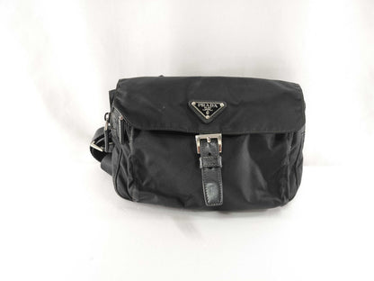 PRADA nylon body bag with triangle logo shoulder bag