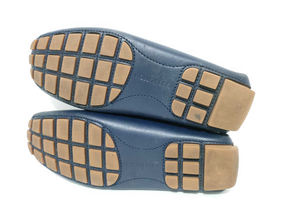 LOUIS VUITTON LV logo loafers, heavy heel wear, business shoes