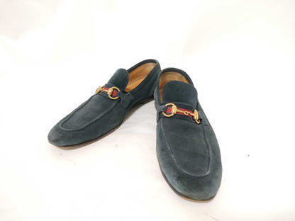 GUCCI Jackie hardware suede loafers business shoes