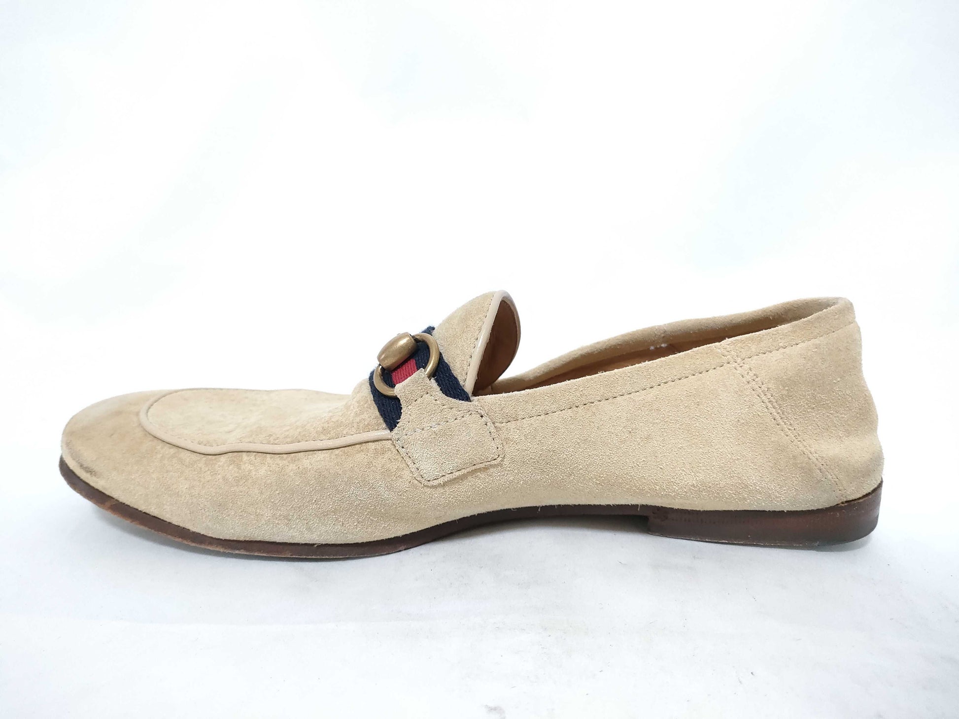 GUCCI Jackie Hardware Suede Loafers
