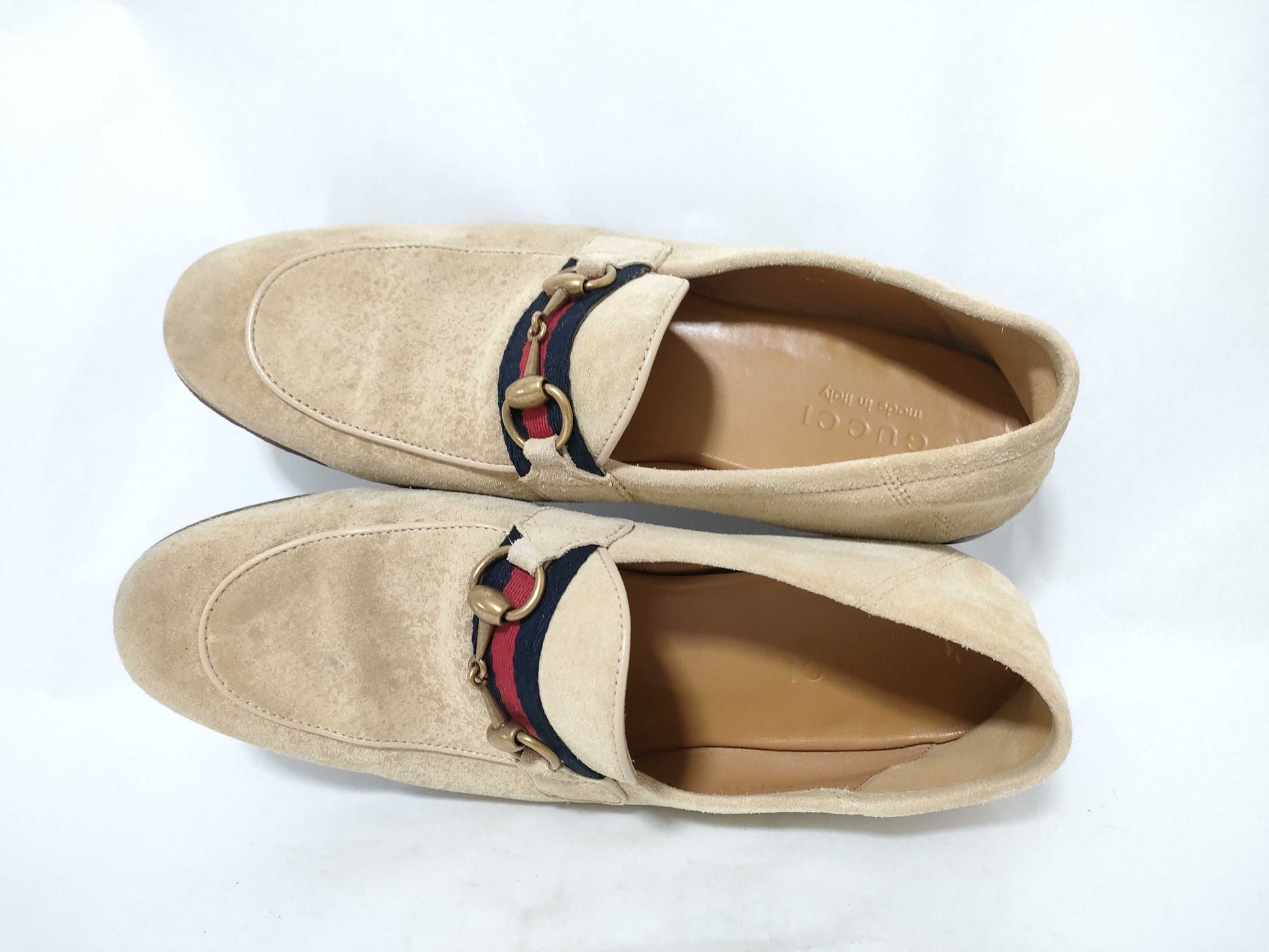GUCCI Jackie Hardware Suede Loafers