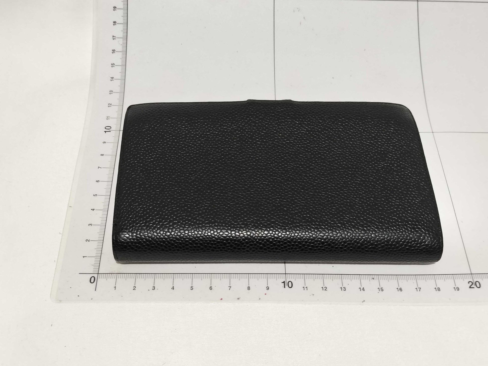 CHANEL Caviar Skin Hook and Snap Deka Coco Long Wallet