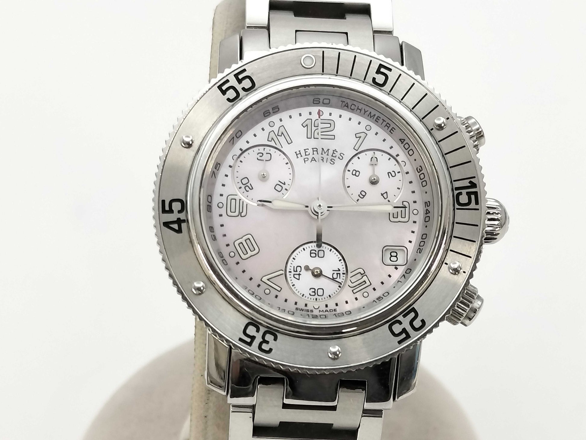 HERMES CL2.310 2533602 Shell Dial Quartz Boys' Watch