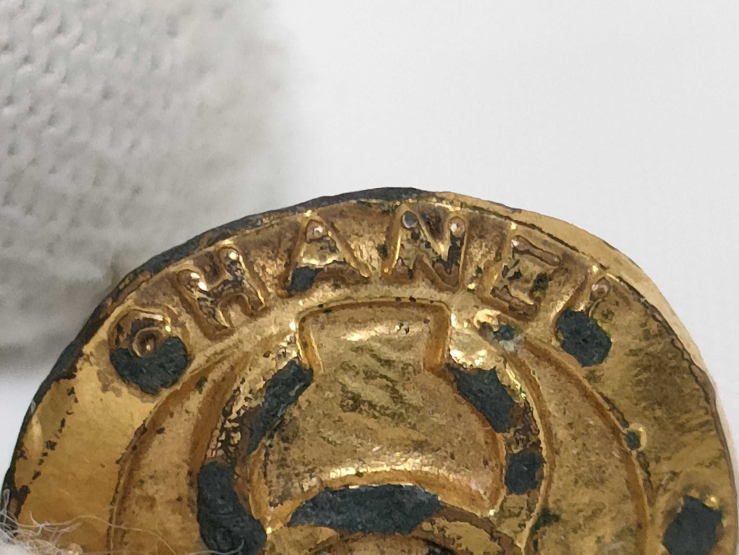 CHANEL Coco Button Gold-Colored Earring 