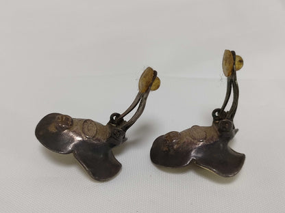 CHANEL Camellia 00T Earrings with Missing Pearls