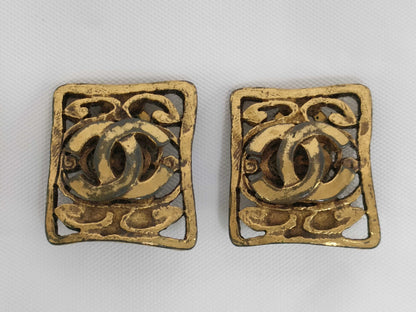 CHANEL 95A Coco Square Vintage Earrings