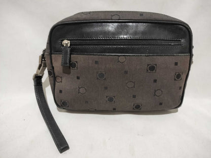 Salvatore Ferragamo Gancini Canvas Pouch Bag