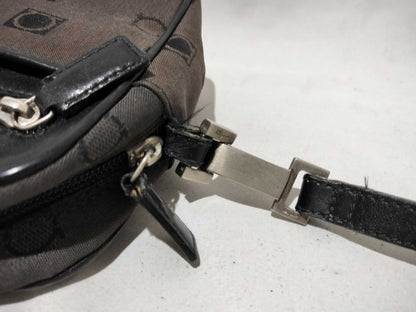 Salvatore Ferragamo Gancini Canvas Pouch Bag