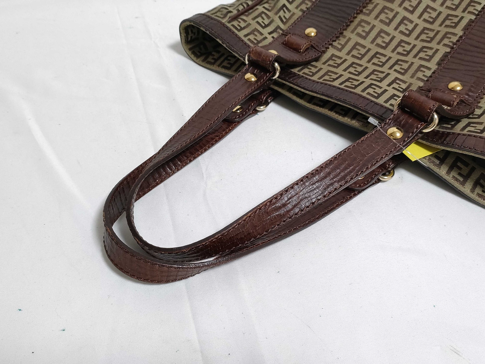 FENDI Zucca pattern hand tote leather tote bag