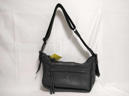  Vivienne Westwood Black Leather Shoulder Bag