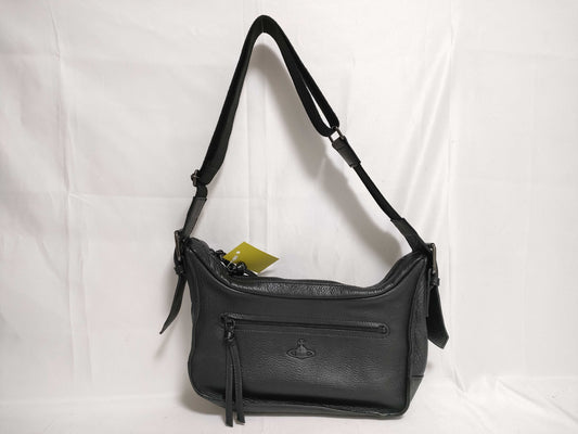  Vivienne Westwood Black Leather Shoulder Bag