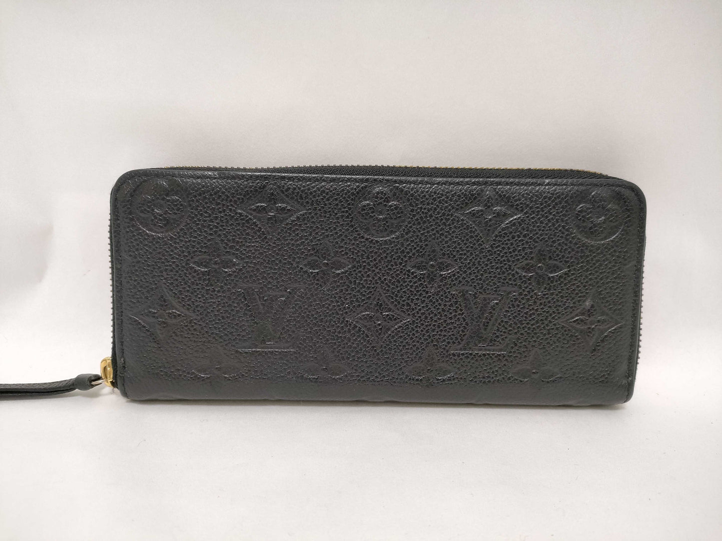 LOUIS VUITTON Monogram Empreinte M60171 Empreinte Portefeuille Clemence Noir Wallet