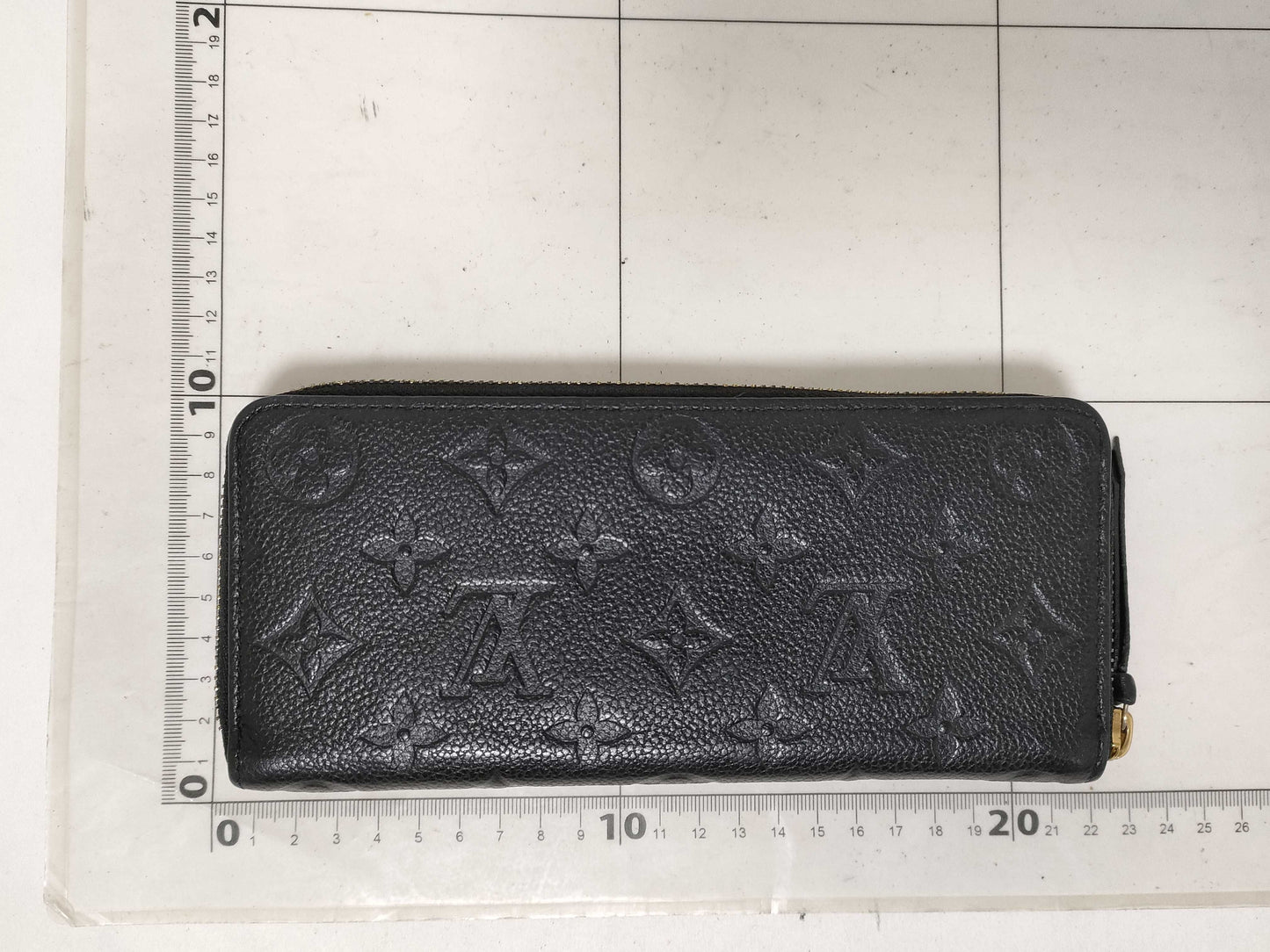LOUIS VUITTON Monogram Empreinte M60171 Empreinte Portefeuille Clemence Noir Wallet