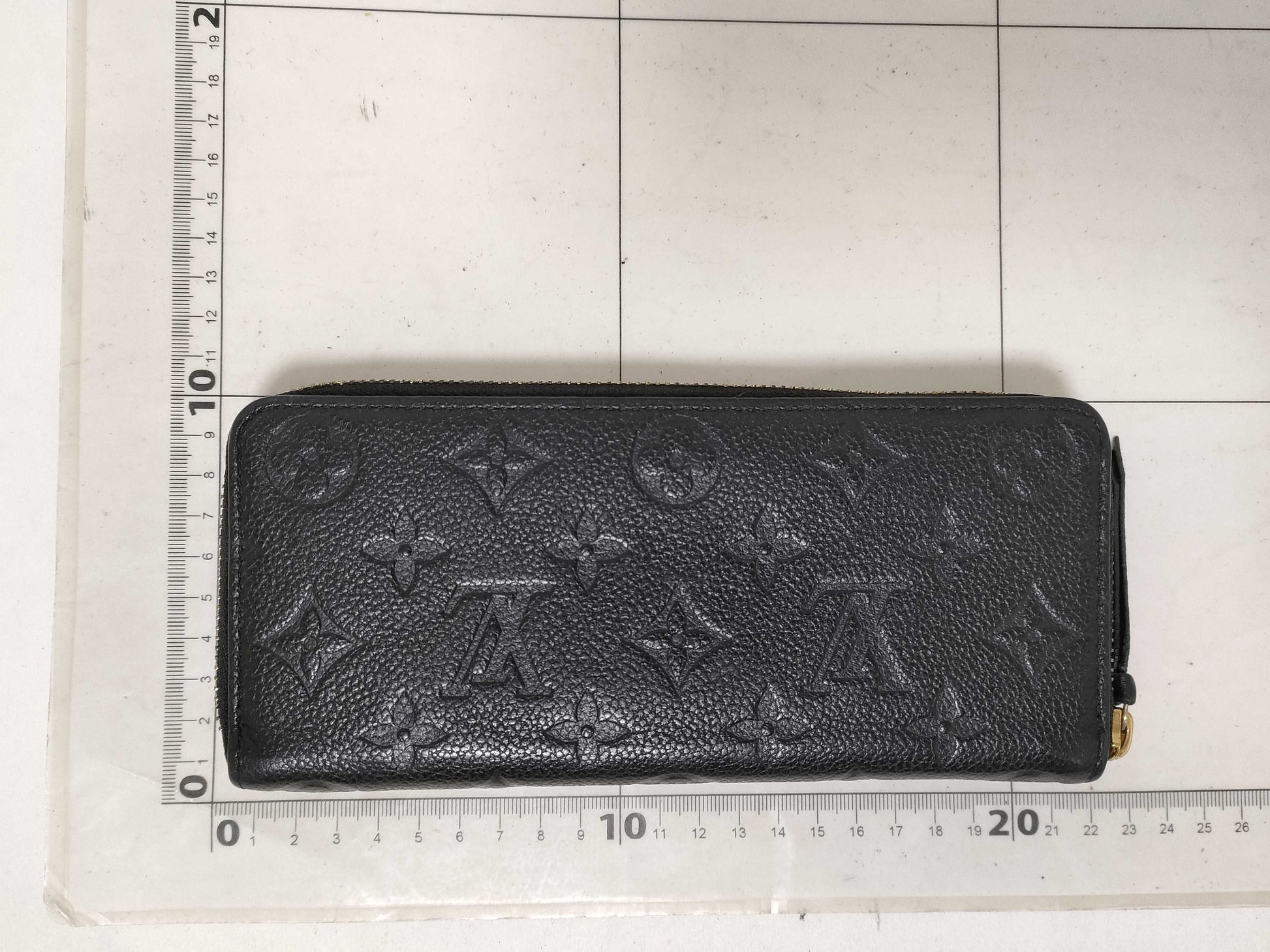 LOUIS VUITTON Monogram Empreinte M60171 Empreinte Portefeuille Clemence Noir Wallet