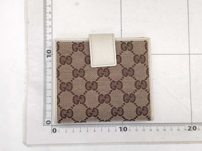 GUCCI GG Canvas White Wallet 112664 Complete