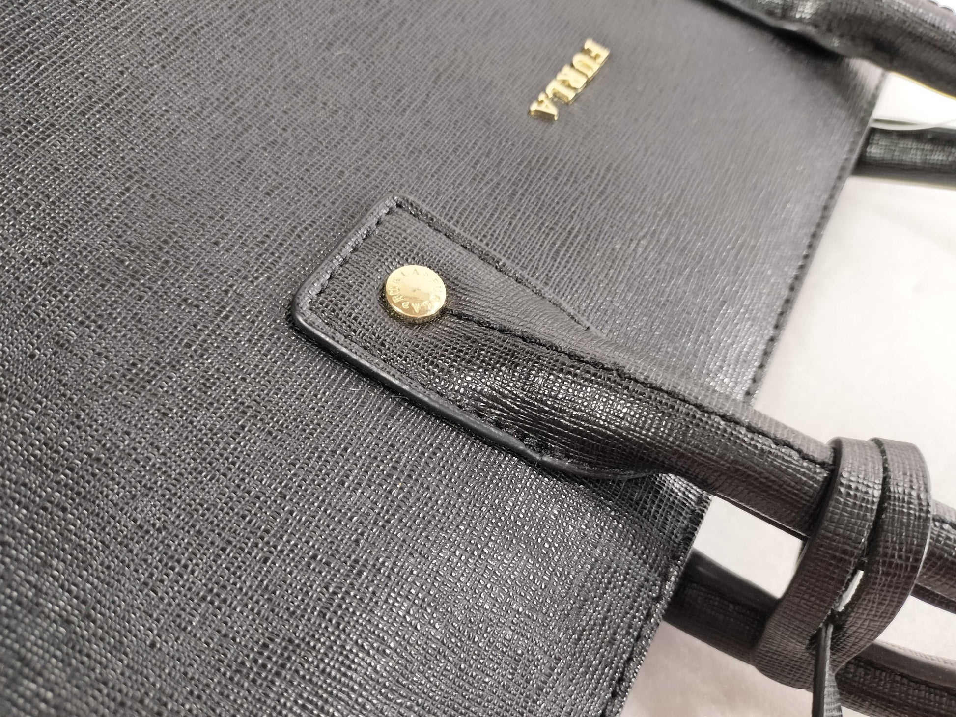 FURLA 2-way handbag with bag charm, black