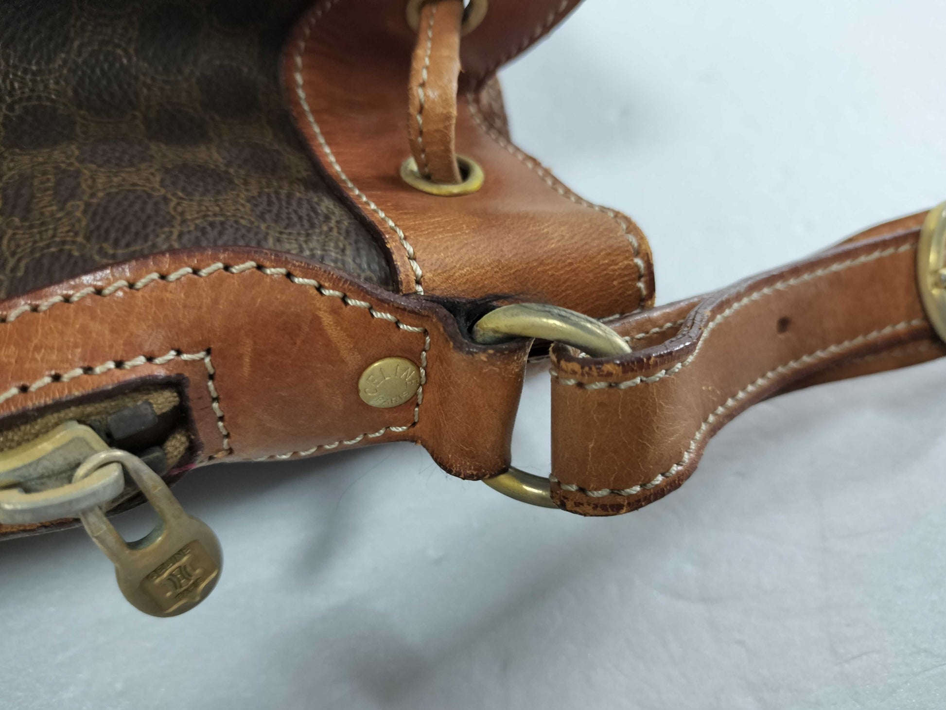 CELINE Drawstring Shoulder Bag