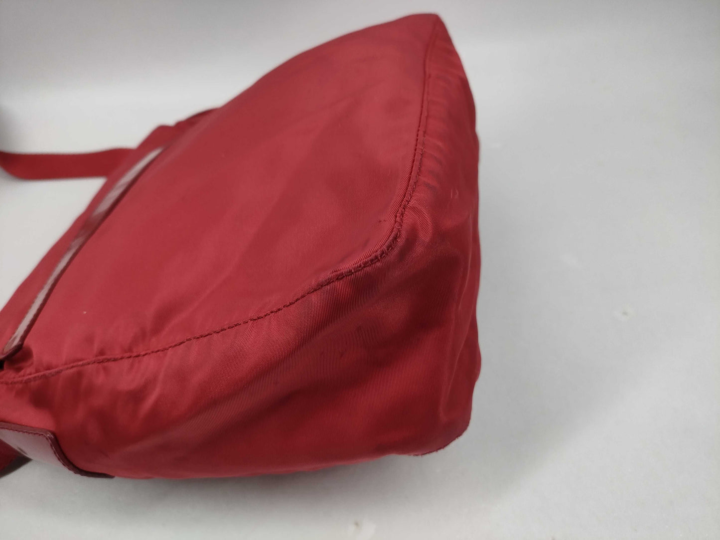 PRADA Nylon Shoulder Bag Red