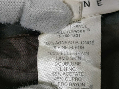 CELINE Leather Pants with Metal Plates and Mildew