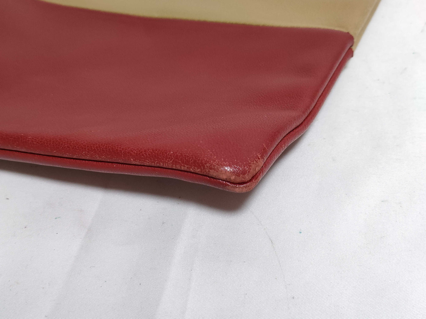 CELINE Leather Clutch Two-Tone Clutch Bag