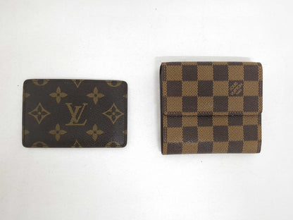 LOUIS VUITTON Monogram Card Case/Damier Folding Wallet *2 Wallets