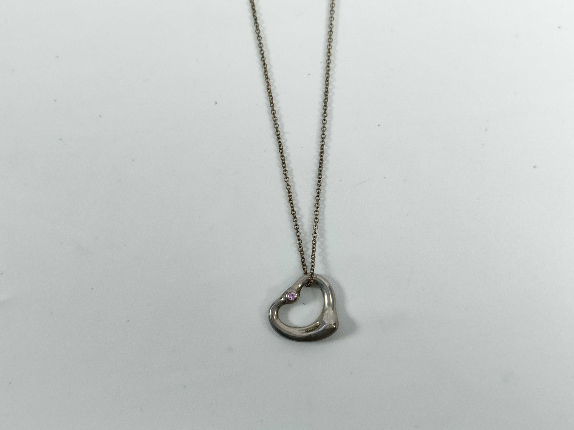 Tiffany & Co. Open Heart SV925 3.4g Necklace