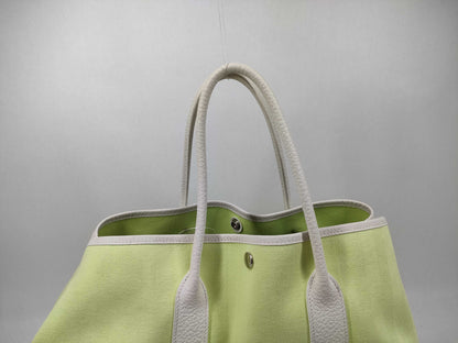 HERMES Garden Party Toile Officier Tote Bag