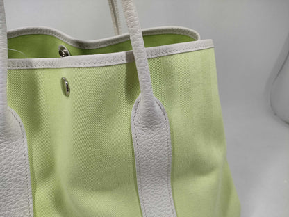 HERMES Garden Party Toile Officier Tote Bag