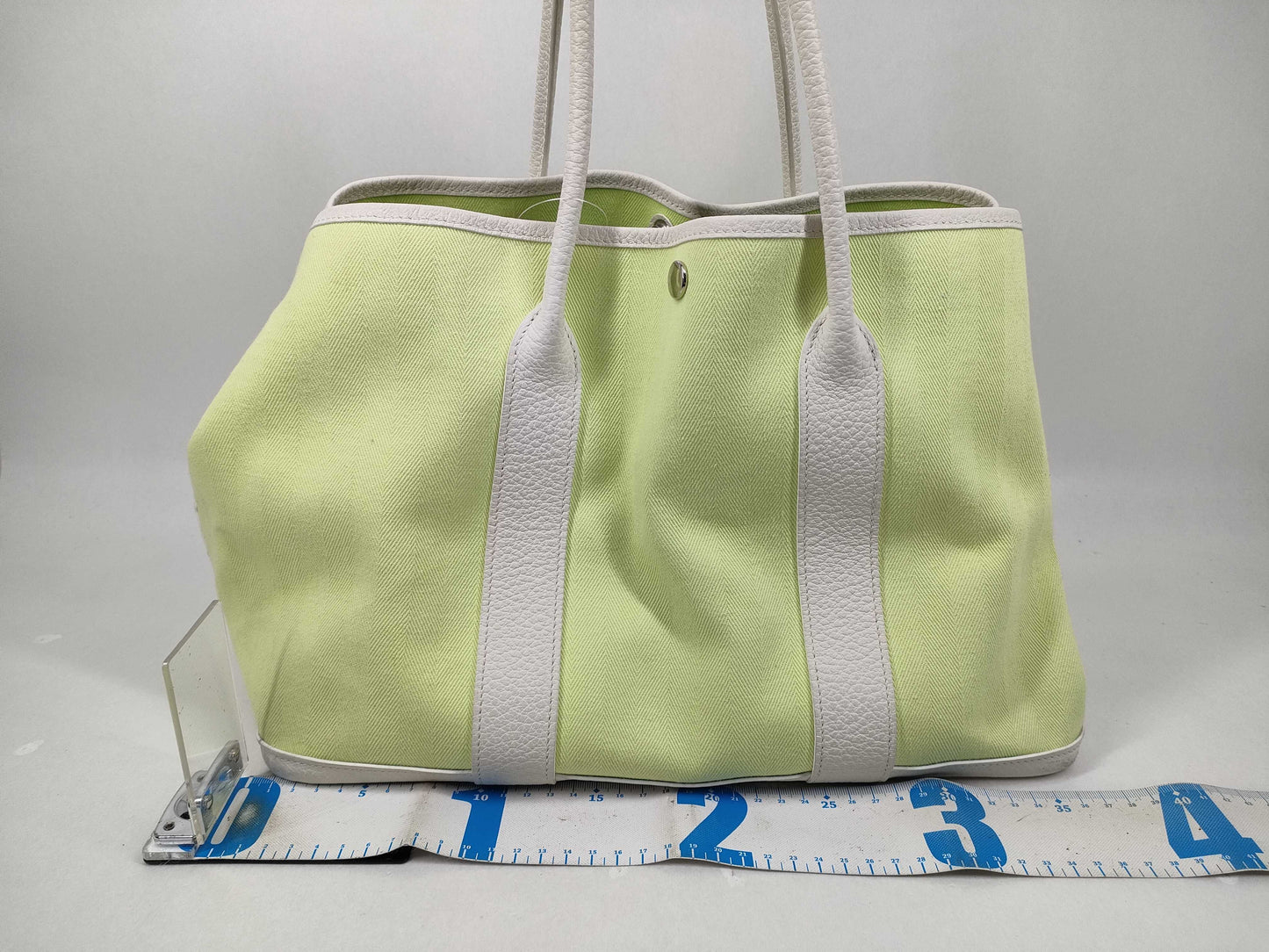 HERMES Garden Party Toile Officier Tote Bag