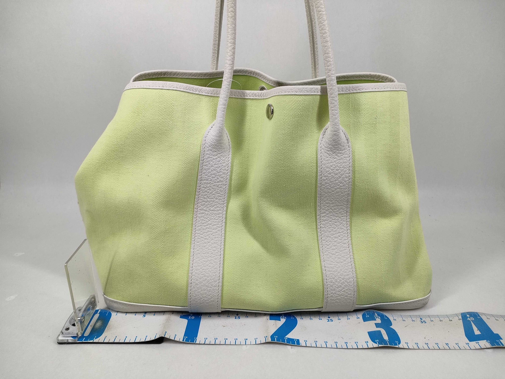 HERMES Garden Party Toile Officier Tote Bag