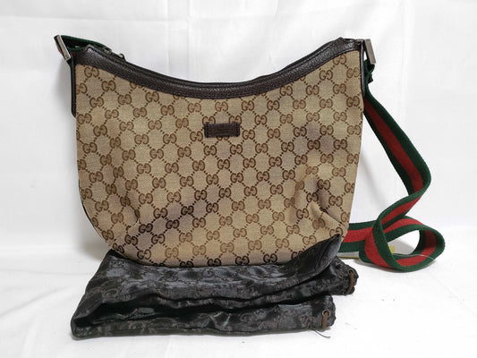 GUCCI GG Canvas 181092 Sherry One-Shoulder Shoulder Bag