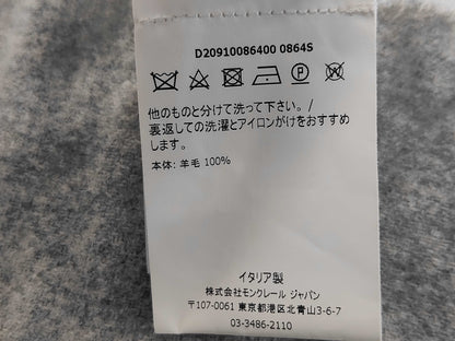 MONCLER Scarf with Logo Patch, Gray