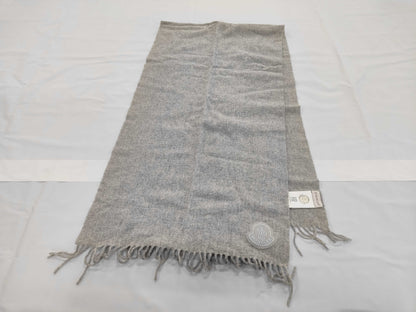 MONCLER Scarf with Logo Patch, Gray