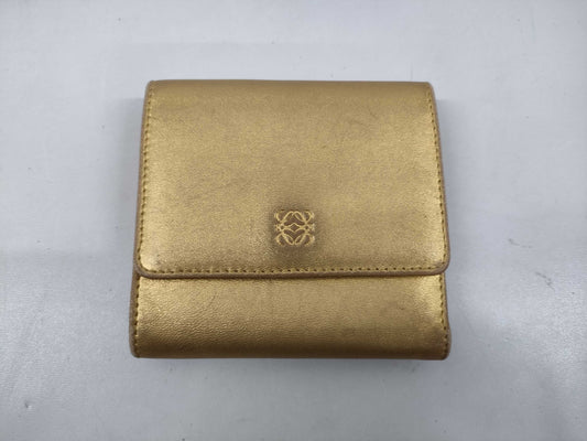 LOEWE Anagram Gold Wallet