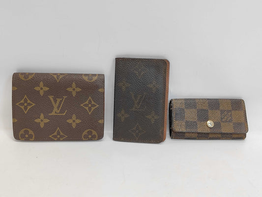 LOUIS VUITTON Monogram Wallet and 3-Piece Accessory Set Other Accessories