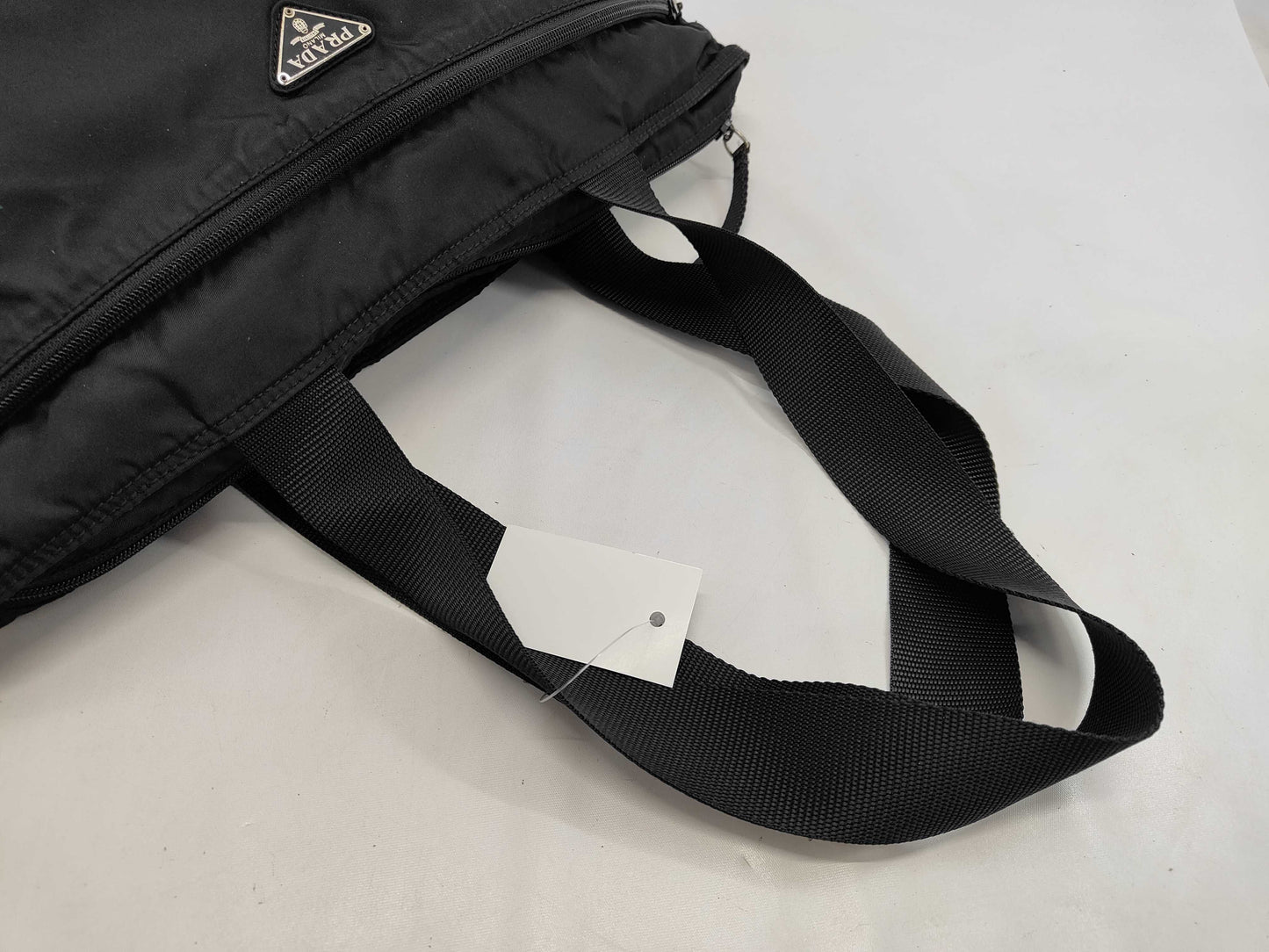 PRADA Nylon Triangle Plate Tote Bag