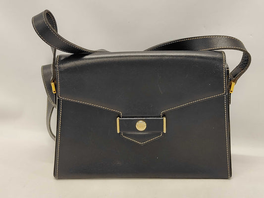 Dior Shoulder Bag Leather Black CD Logo Shoulder Bag