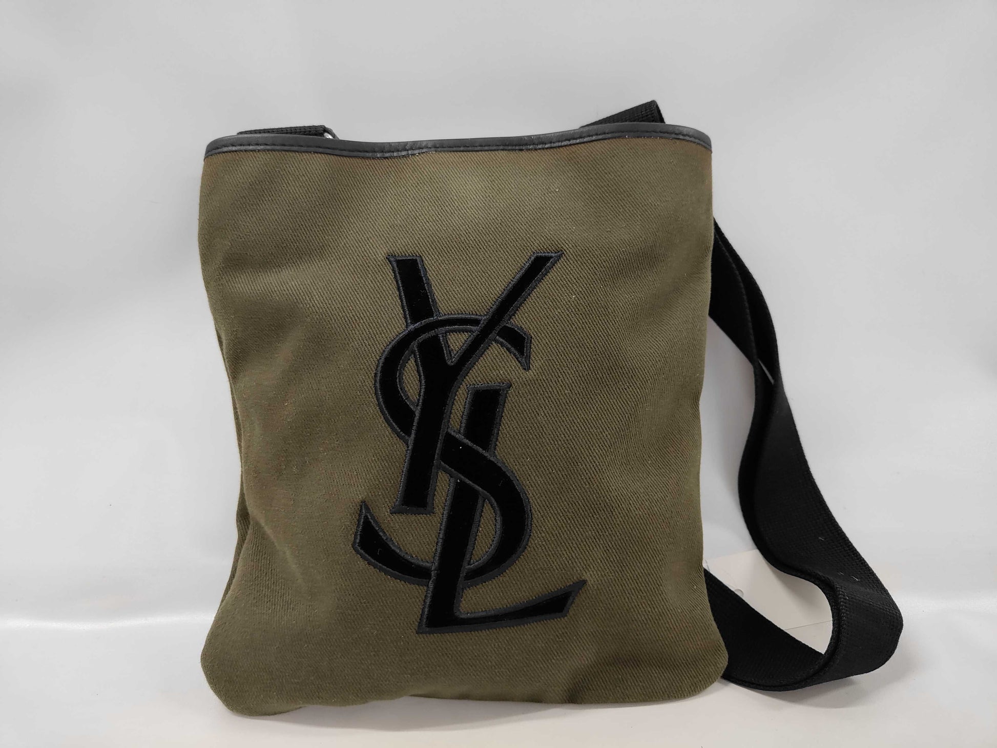 Yves Saint Laurent Canvas Shoulder Bag with Logo