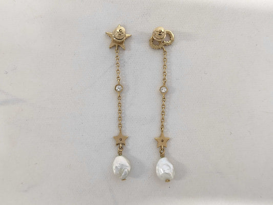 Dior Pearl and Stone Earrings 