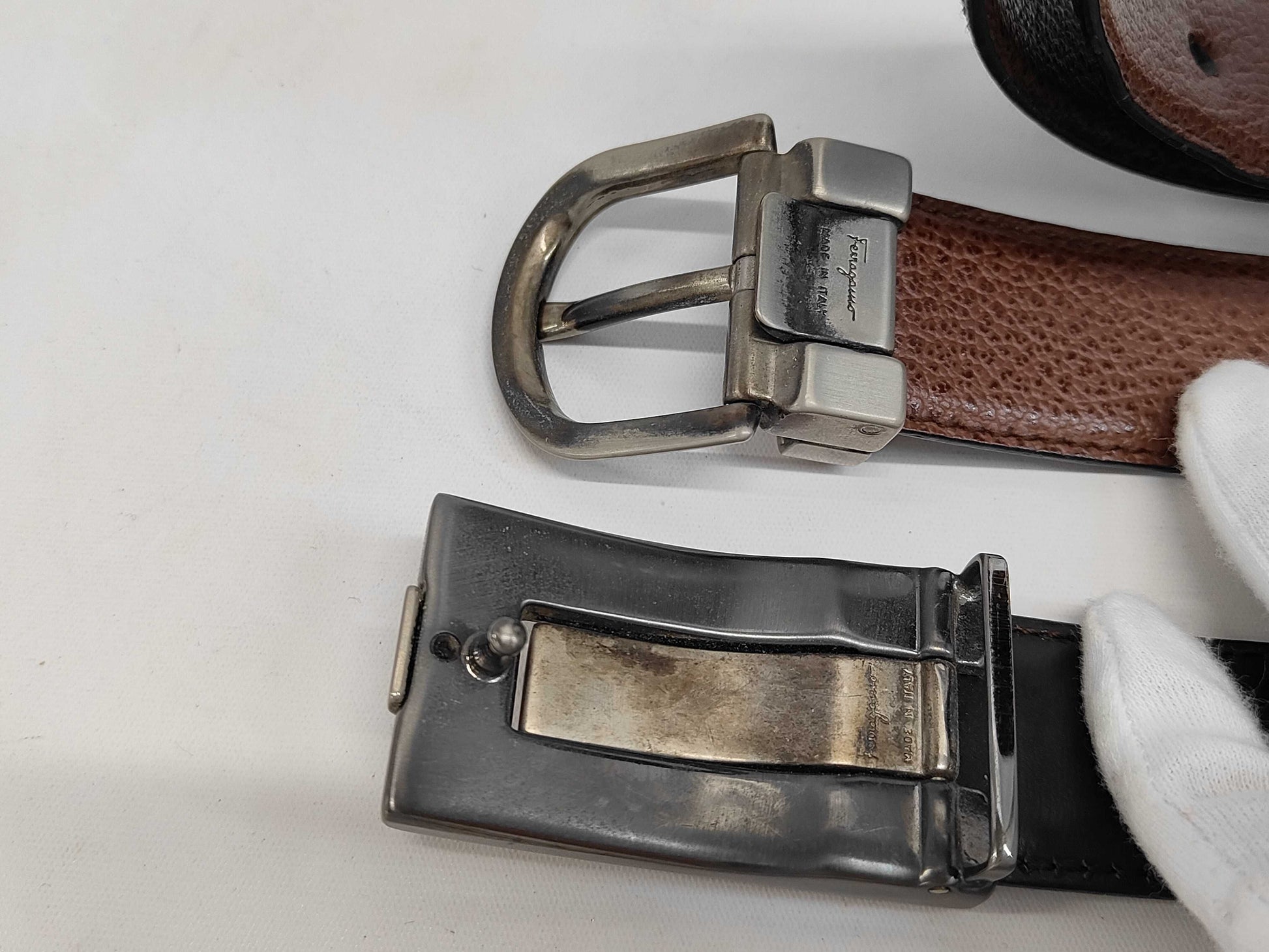 Salvatore Ferragamo Men's Two-Piece Belt