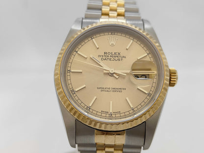 ROLEX 16233 R979743 Champagne Dial Jubilee Bracelet Boys' Watch