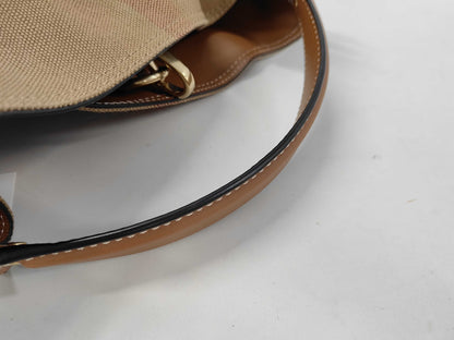 BURBERRY Mega Check Bucket Bag with Pouch