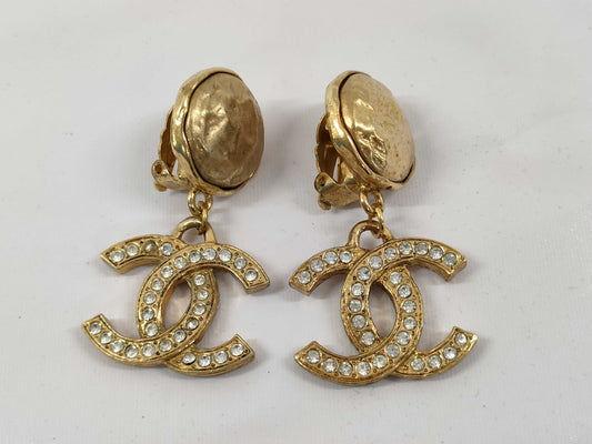 CHANEL Coco Rhinestone Earrings