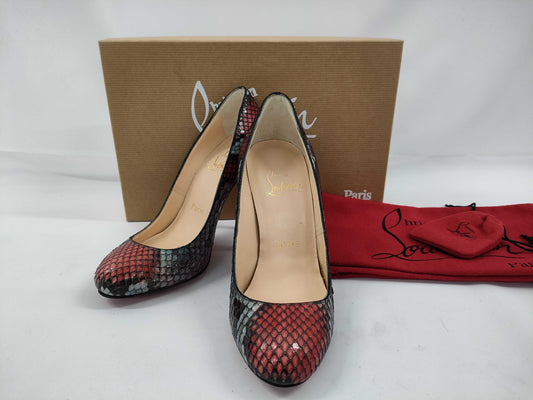 Christian Louboutin Python Heel Pumps