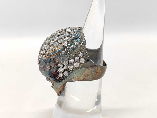  Vivienne Westwood Skull Ring, Silver, Rhinestone Ring